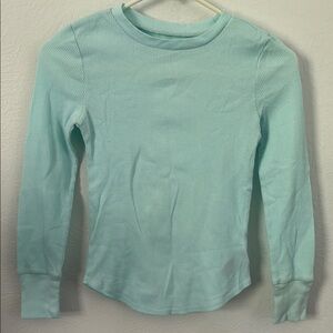 GAP Kids Light Blue Waffle Knit Top